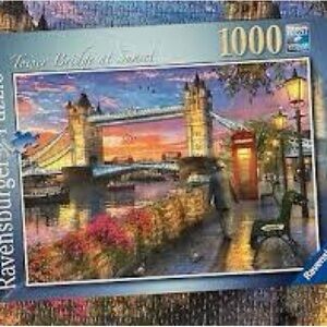 Ravensburger 1000-Piece Puzzle!  One owner only.  Tower Bridge at Sunset